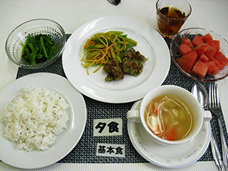 展開食　夕食